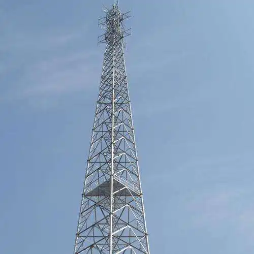 5G мачта оцинкованная трубчатая стальная телекоммуникационная башня для микроволновой антенны