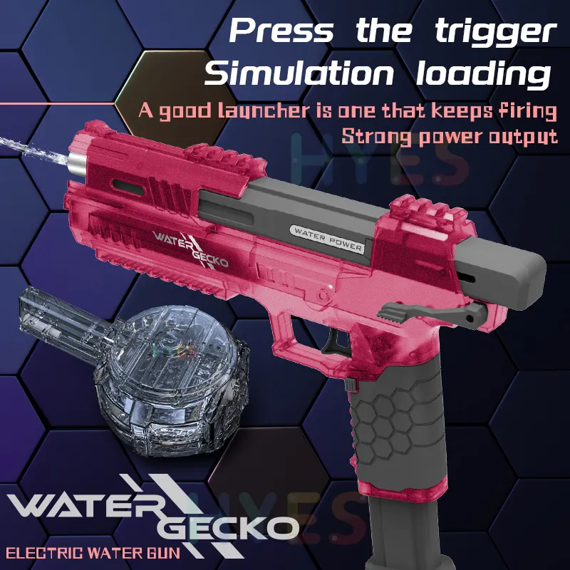 Huiye gran oferta pistola de agua verano juegos de tiro al aire libre pistola de juguete de alta tecnología absorción electrónica Juguetes De Agua regalos para adultos niños