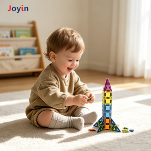 Bloques Magnéticos Rocket de 50 Piezas, 3.75 cm, Juguete de Construcción STEM para Niños y Niñas de 3+ Años, 24 Cuadrados, 16 Triángulos <span class=keywords><strong>Isósceles</strong></span>, 6 Triángulos Equiláteros - Product Image 4