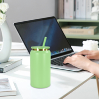 Gobelet en acier inoxydable personnalisé de 16 oz avec fond doré, vente en gros