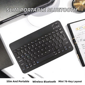 คีย์บอร์ดไร้สายแบบกรรไกรบางเฉียบ ชาร์จซ้ำได้ 78 ปุ่ม มินิคีย์บอร์ด QWERTY สำหรับแท็บเล็ต iPad สมาร์ทโฟน - Product Image 2