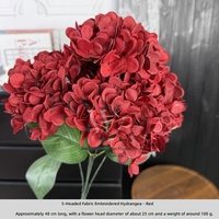 Penjualan Panas Bunga Plastik Buatan Evergreen Hydrangea untuk Dekorasi Ruangan, Hari Thanksgiving, dan Natal