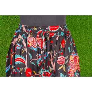 Meilleure jupe longue florale imprimée à la main en coton pour femme, style bohème, taille élastique, jupe d'été, taille personnalisée, prix de gros - Product Image 5