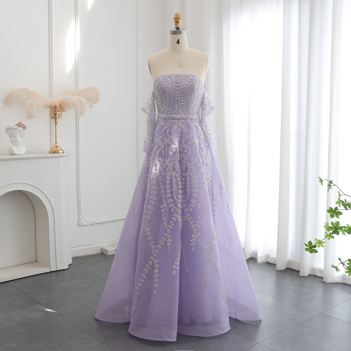filipiniana lavender mining gown