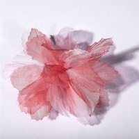 Tissu en maille polyester 3D dégradé, léger et transparent, effet floral dimensionnel pour la décoration de lingerie DIY