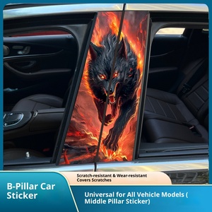 Autocollant de colonne B de voiture Nezha 2 Clown Model 002, <span class=keywords><strong>film</strong></span> protecteur en vinyle PVC adhésif, peinture couleur Black Monkey - Product Image 3