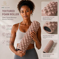 Rouleau de massage en mousse EVA pour yoga, 45 cm, haute densité, solide, pour points de pression, fitness, Pilates, vente en gros, logo personnalisé, marque privée