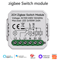 Module d'interrupteur intelligent Zigbee 3.0 10A 1/2/3/4 gangs, mini disjoncteur, contrôle Smart Life, Alexa, Google Home, Alice