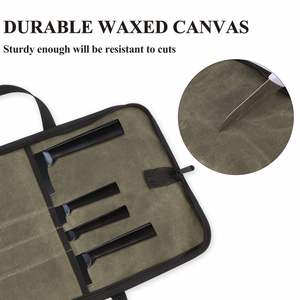 Portable Knipex Tool Bag Roll-upe Handheld Cutlery Bag Wet Wax Canvas Outdoor Storage Picnic Camping Chef Tools - Product Image 4
