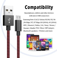 100% asli 3M kabel Data USB mikro dapat ditarik asli pengisi daya Cepat & sinkronisasi untuk kamera PC jam tangan pintar Printer komputer