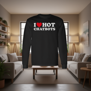 T-shirt a maniche lunghe I Love Hot Chatbots - Product Image 1