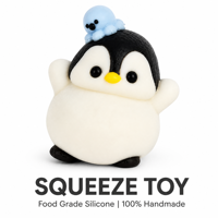 Jouet sensoriel anti-stress en silicone souple de qualité alimentaire en forme de pingouin à rebond lent, idéal pour les employés de bureau (vente en gros)
