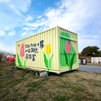 Kiosque Conteneur Modulaire Préfabriqué 20FT avec Impression Graphique Personnalisée pour Boutique de Vente au Détail, Idéal pour Parcs et Vendeurs de Rue