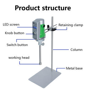 Laboratuvar küçük ölçekli AD500S-H 500W yüksek kesme dağıtıcı emülsifiye makinesi - Product Image 5