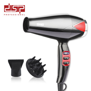 Secador de pelo profesional Dsp 220V con motor AC de alta velocidad, con concentrador y boquilla difusora para uso doméstico y en salones de belleza. - Product Image 1