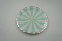 Assiettes jetables biodégradables en papier pour dîner, fournitures de fête, ensembles de vaisselle, incrustations dorées, style américain, ustensiles
