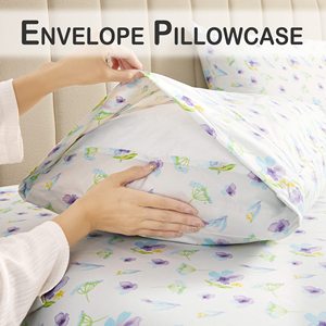 Aoyatex Chất lượng cao tấm ga trải giường thiết lập sang trọng màu xanh bồ công anh in tấm ga trải giường và gối trường hợp thiết lập - Product Image 5