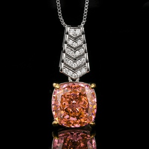 Fashion Eco-friendly Copper Sparkling Statement 12*12/10*10mm Iced Out Cubic Zirconia Necklaces <b>Earrings</b> Ring Jewelry Sets - Product Image 4