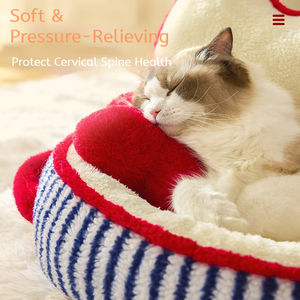 Meistverkauftes Korallenvlies-Katzenbett für Zuhause Warmes Luxus-Katzenbett Niedliches und Gemütliches Hundebett Katzenbett für Herbst und Winter - Product Image 3