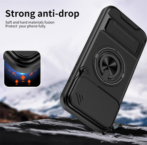 Étui de téléphone protecteur avec fenêtre coulissante <span class=keywords><strong>pour</strong></span> objectif, coque en PC+TPU <span class=keywords><strong>pour</strong></span> <span class=keywords><strong>Honor</strong></span> Play <span class=keywords><strong>10</strong></span>/Magic8 <span class=keywords><strong>Lite</strong></span>/Magic8 Pro/X70/X9d/X7d - Product Image 2