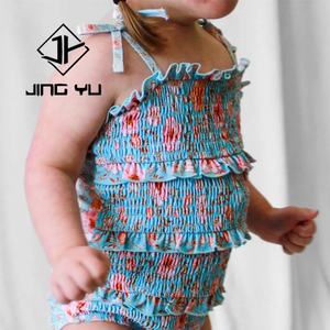 Maillot de bain une pièce pour filles, design hawaïen, volants froncés, personnalisé, en nylon recyclé, fabriqué par le fabricant - Product Image 4