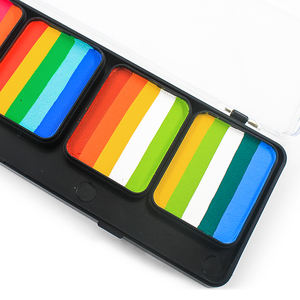 Paleta de pintura facial profesional, color negro, rojo y blanco, arcoíris - Product Image 2