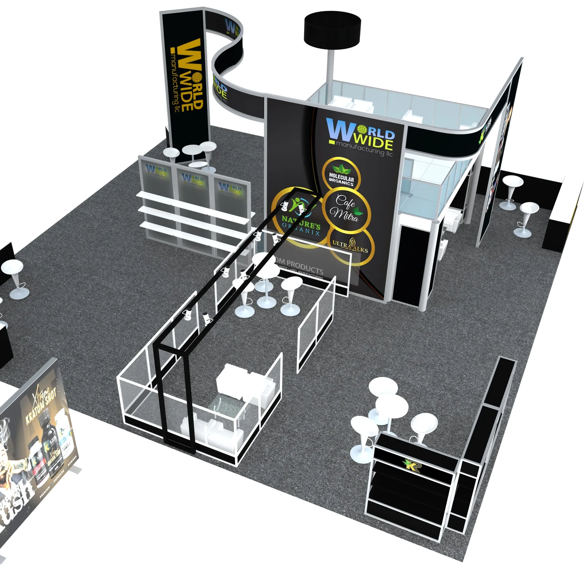Expo booth!! Heavy duty double deck booth, double deck exhibition booth design and build service