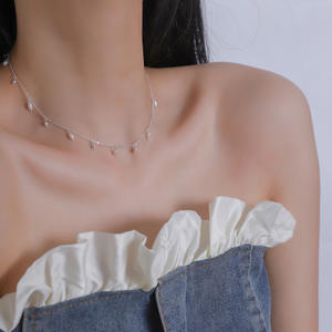 Collar de Plata de Ley S925 con Diseño Minimalista de Estrella de Mar para Mujer, Estilo Coreano Informal, Versátil, Diseño de Moda de Nicho, Cadena para Clavícula - Product Image 4