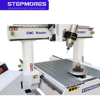 Table rotative, broche rotative, routeur à bois CNC 5 axes, machine de gravure et de fraisage 3D sur bois