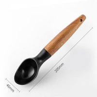 Anti-aanbak Coating Ijs Opscheplepel Tool Scoop Met Houten Comfortabele Handgreep