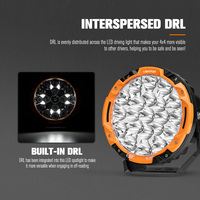 LIGHTFOX - Foco LED Todoterreno de 7 Pulgadas con DRL Integrado, Alta Potencia, Súper Brillante, para 4x4