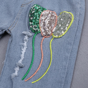 Vêtements pour bébés, produits d'été pour femmes, ensemble jupe et pantalon en jean à dentelle pour filles, fabriqué en Chine - Product Image 6