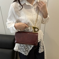 Petit sac à main en PU vegan pour femmes, sacs uniques à épingle de sûreté, sac bandoulière, sac à main en similicuir, pochette à poignée dorée, sac à bandoulière