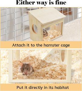 High Quality Eco-Friendly Wood Hamster <strong>Cage</strong> for Mice and Gerbils Wooden <strong>Small</strong> <strong>Animal</strong> House with Acrylic - Product Image 4