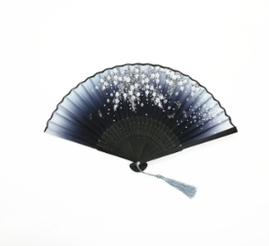 Éventails pliants chinois en soie et bambou de haute qualité pour mariage, fête, remise de diplôme, Saint-Valentin, fête des Mères, Halloween - Product Image 6