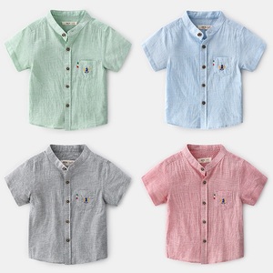 เสื้อโปโลเด็ก ลายสก็อต ติดกระดุม ผ้าฝ้าย คอตั้ง ผลิตตามสั่ง จากซัพพลายเออร์จีน - Product Image 1