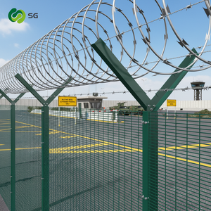 Alambre de púas galvanizado personalizable para prisiones, antipiratería, antirrobo, tipo <span class=keywords><strong>concertina</strong></span>, antiescalada, <span class=keywords><strong>doble</strong></span> espiral, con cuchillas cruzadas - Product Image 1