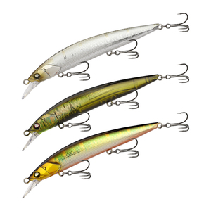 HONOREAL Nouveau leurre dur artificiel pour la pêche au vairon 10 couleurs pour le bar Pesca Wobbler avec hameçons <span class=keywords><strong>BKK</strong></span> Design flottant - Product Image 1