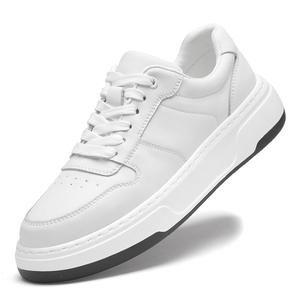 Zapatos elevadores de moda de alta calidad para hombres, zapatos blancos de cuero genuino con cordones, zapatillas con aumento de 7cm de altura - Product Image 5