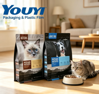 Emballage pour aliments pour chiens YOUYI à haute barrière, scellé sur huit côtés, pour aliments pour animaux de compagnie de grande race de 5 kg, prix d'usine