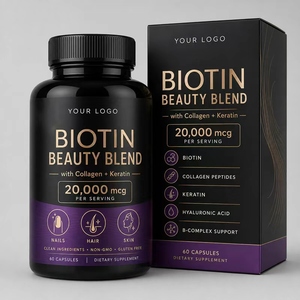 OEM Private Label biotina e collagene integratori per la crescita dei capelli vitamina c capsule di Fiber alimentari femminili per una sana nutrizione dei capelli - Product Image 1
