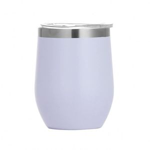 Factory BPA FREE Custom Glass Powder Coated Drinking Stainless Steel Insulated Reusable Egg Wine <b>Coffee</b> Tumbler Cup With Lid - Product Image 1