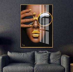 Arte Africano con Gafas y Mujer, Pintura <span class=keywords><strong>de</strong></span> Resina sobre <span class=keywords><strong>Pinturas</strong></span> Epóxicas, Pósters e Impresiones, Arte Acrílico para Pared, Cuadro para Sala <span class=keywords><strong>de</strong></span> Estar - Product Image 2
