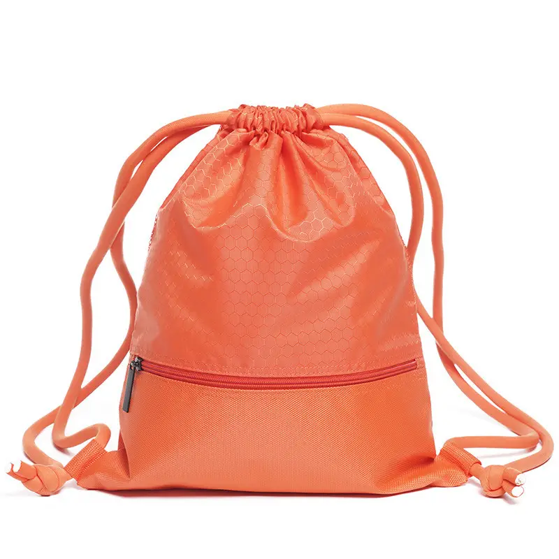 Zaino con coulisse impermeabile con stampa zaino sportivo da spiaggia borsa con cerniera in poliestere alla moda Unisex