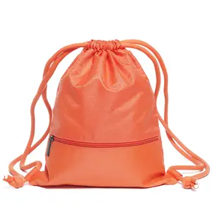 Tas punggung tali pinggang cetak tahan air tas kolor belanja pantai olahraga dengan ritsleting tali poliester tas Fashion uniseks