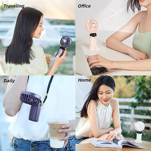 مروحة محمولة باليد قابلة للطي 5 سرعات مروحة مكتب مروحة قابلة للشحن USB مع شاشة عرض ضوئي LED - Product Image 6