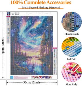 Kit per Diamond Painting per Adulti - Set Completo per <span class=keywords><strong>Arte</strong></span> con Diamanti per Bellissime Decorazioni Murali e Arredamento Casa - Product Image 4