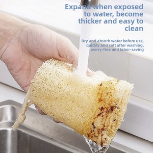 Esponja de Luffa Natural Ecológica Zenidoo, Paño para Fregar Platos, 10 cm, con Más del 80% de Ingredientes Activos para la Limpieza de la Cocina - Product Image 3