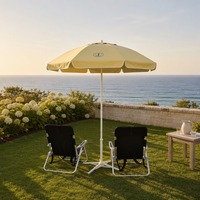 Ensemble de loisirs d'extérieur personnalisé : Parasol de plage avec 2 chaises pliantes, chaises de plage inclinables portables avec sangle de transport pour le bord de la piscine