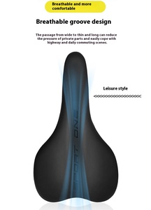 Coussin de selle en PVC épaissi avec mousse à mémoire de forme, matériau en gel à rebond lent et ventilation pour vélo de route et VTT - Product Image 5